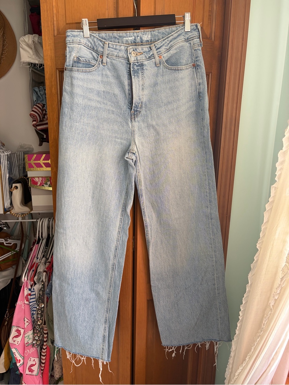 Old Navy Light Wash Wide-Leg Women's Jeans - Light Blue